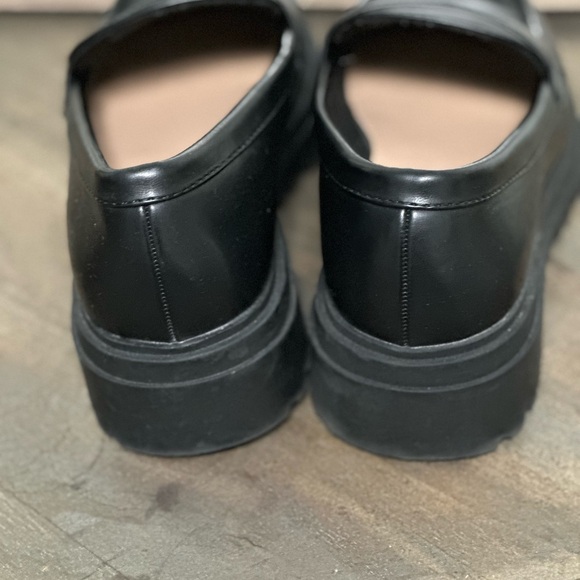 A New Day Black platform/chunky tread sole loafers - Picture 2 of 6